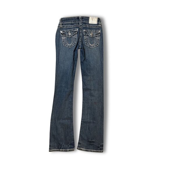 L.A. Idol USA Womens Bootcut Denim Jeans With Rhinestone Pockets Size 5 - Picture 3 of 5